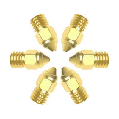 Комплект оригинальных сопел Creality MK-ST х 5 шт (0.25x1 / 0.4х2 / 0.6x1 / 0.8x1) латунь 