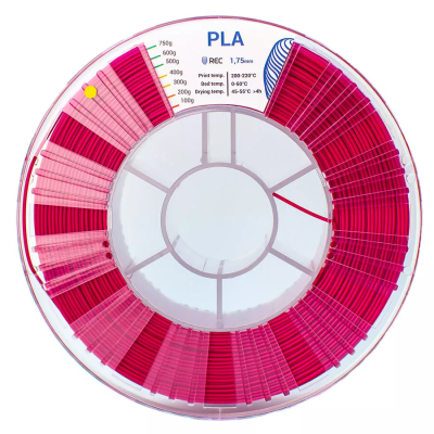 PLA пластик 1,75 REC малиновый 0,75 кг