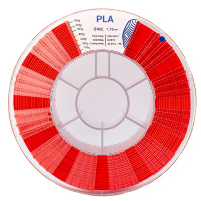 PLA пластик 1,75 REC красный 0,75 кг